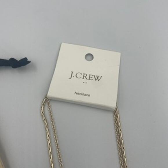 J. Crew Freshwater Pearl Layered Necklace New With Bag Gold Tone - Picture 3 of 5